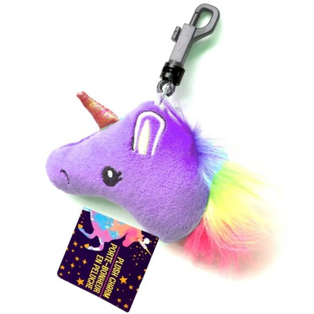 Purple Unicorn with Rainbow Mane Clip